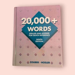 Zoubek Hosler 20,000+ Words Ninth Edition Book